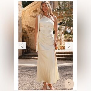 Billy J Halle One Shoulder Maxi Dress - Yellow